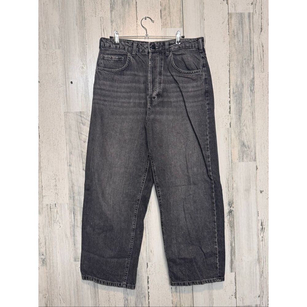 Primark Baggy Fit Gray Wash Jeans W32 L30 Relaxed Wide Leg Denim Mens